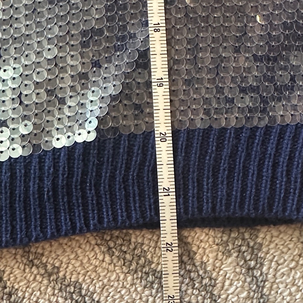 Colorful Striped Sequin Front Sweater - Picture 7 of 9
